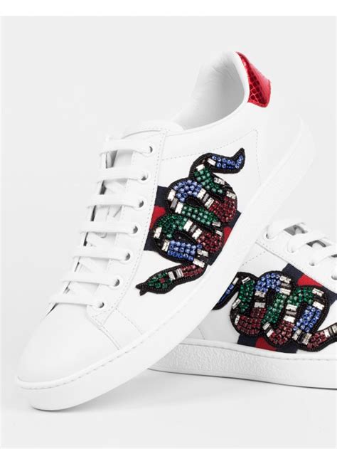 gucci ace embroidered snake sneaker|Gucci embroidered snake sneakers.